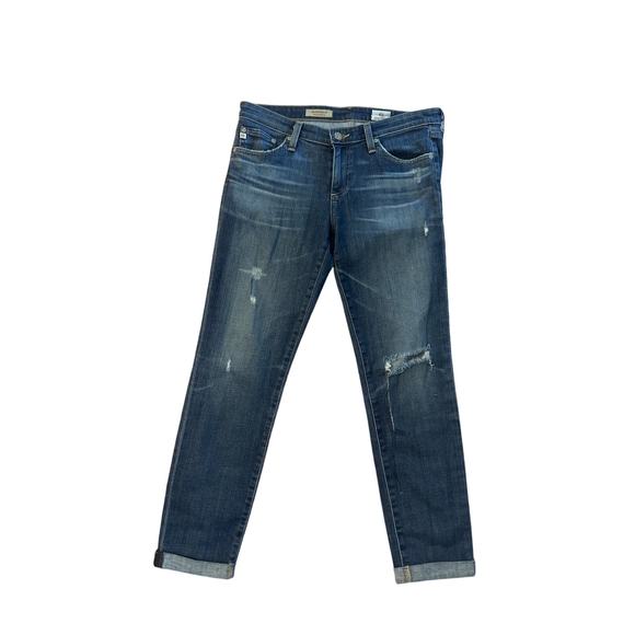 Women 28 AG Adriano Goldschmied The Stilt Cigarette Roll-Up Jeans Denim Pants - Picture 1 of 6